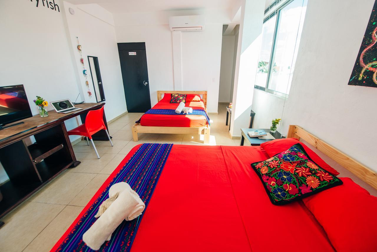 The Mermaid Hostel Beach (Adults Only) Cancún Buitenkant foto